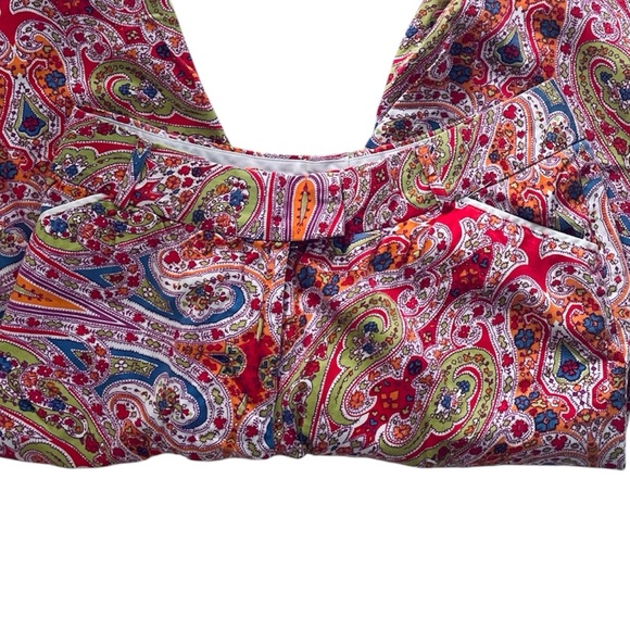 Peter Millar Women’s Paisley Psychedelic Pink Golf Capri pants pockets Size 10 - Picture 8 of 16